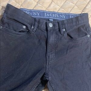 Jachs Black Slim Jeans with Rivet Detail
